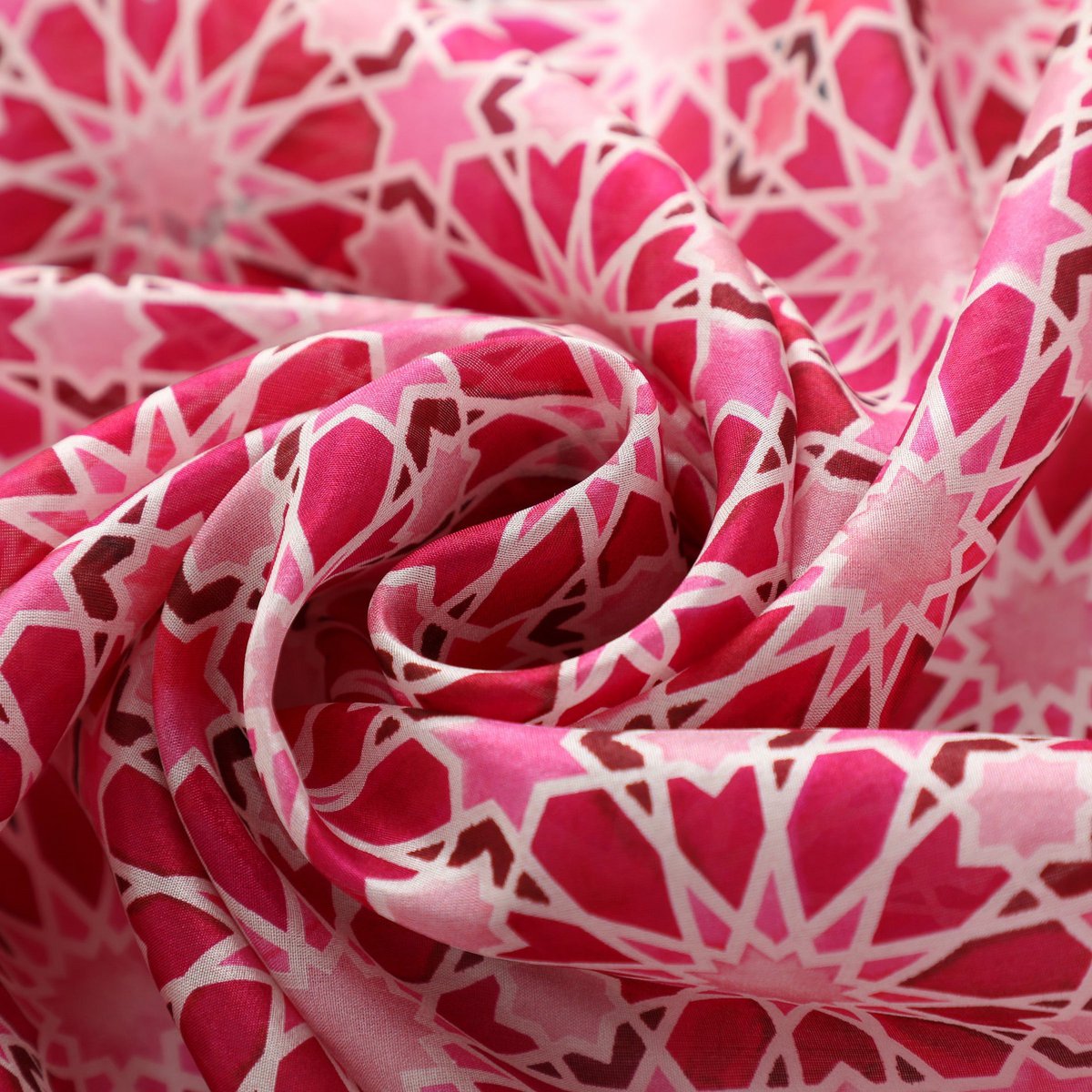 Large Pink Silk Scarf with Zelig Print