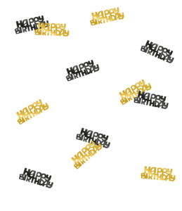 Classy party table confetti - Happy birthday