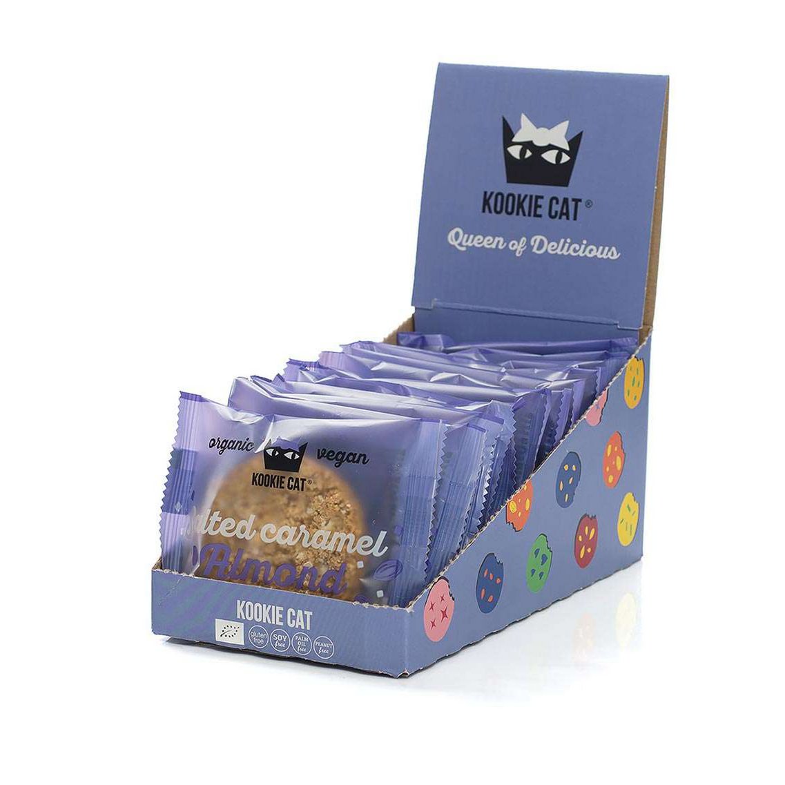 Salted Caramel Almond Cookie, organic, Kookie Cat, 50g
