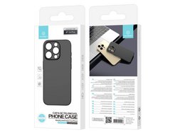 Techancy Capa Para Telemóvel Ultra Fina Preta KX5604, Compatível Com O Telemóvel Iphone 14 Pro, Material Pp De 0,5 Mm.