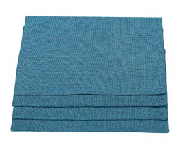 Dækkeservietter | Bord Jute Polyester Blend Heat | Sæt med 4