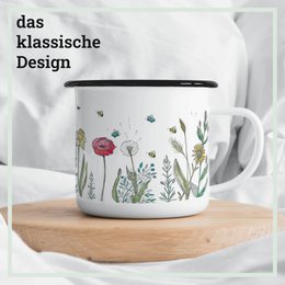 Emalje kop – blomstereng