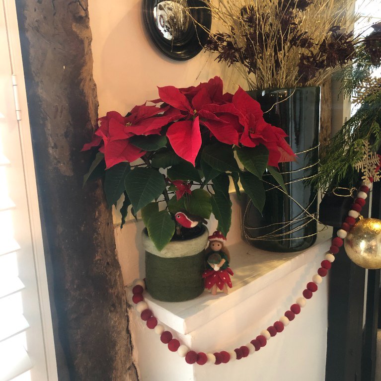 Decorazione per la casa con ghirlanda di bolle di Natale in feltro biodegradabile fatto a mano