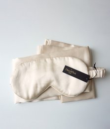 Ensemble (masque en soie + taie d'oreiller en soie) Beige Uni