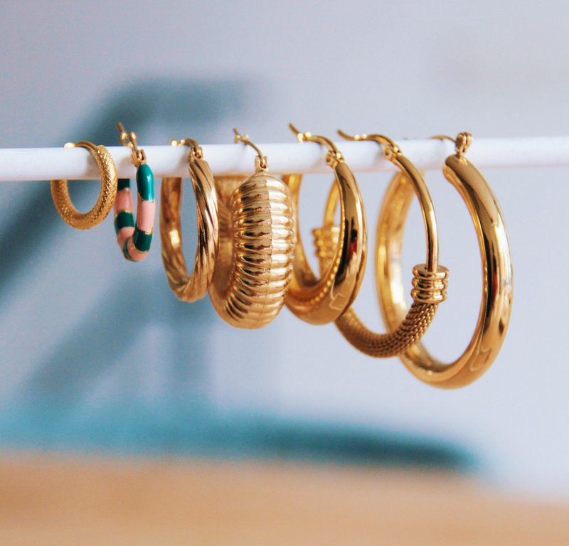 Rustfrit stål hoop 19 mm “bred” - sølv