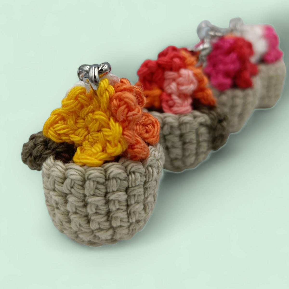 Flowerpot key ring