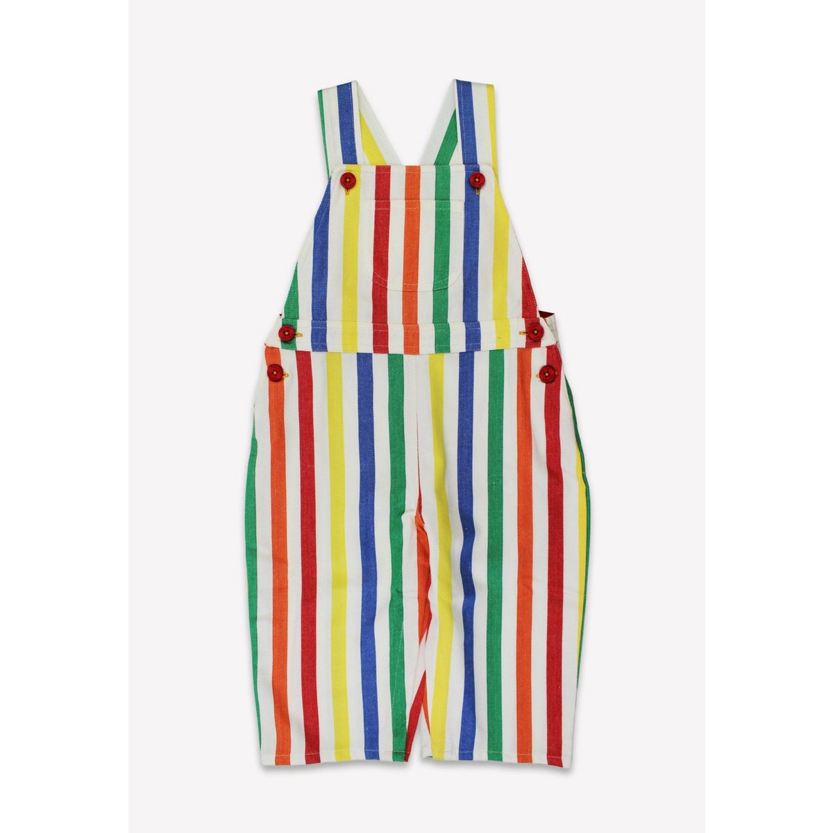 Bio-Baumwoll Kinder Latzhose mit bunten Streifen
