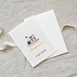 Greeting card · Be merry and bright