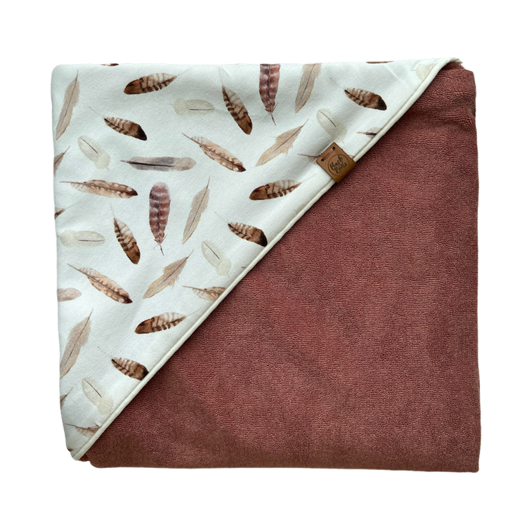 Feather Wikkeldoek Badstof klei roze