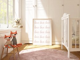 Love poster, love love love print, I love you print, girls poster, girls nursery print, nursery poster, girls room poster