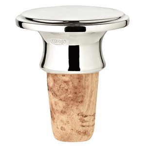 EDZARD bottle cork bottle stopper thread, noble silver-plated, tarnish-protected, height 6 cm