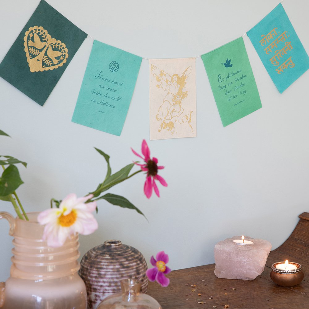 Wishing flags | Peace | Greeting Card