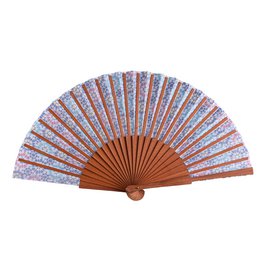 Mosaic Weave Satin Hand Fan Mithal 23 cm
