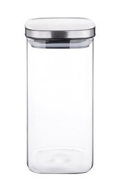 Storage jar glass rectangular 1500 ml