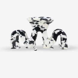 Hårklemme - Grand Wave Black Marble