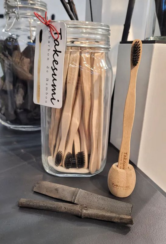 Bamboo Toothbrush Holder