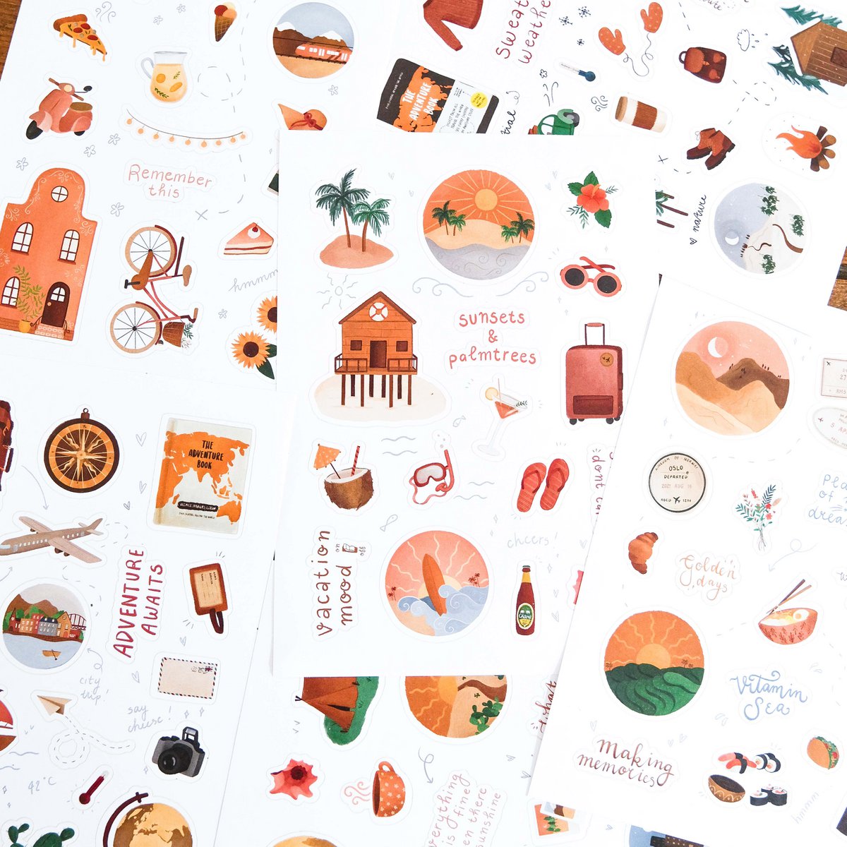 Set met reisstickers