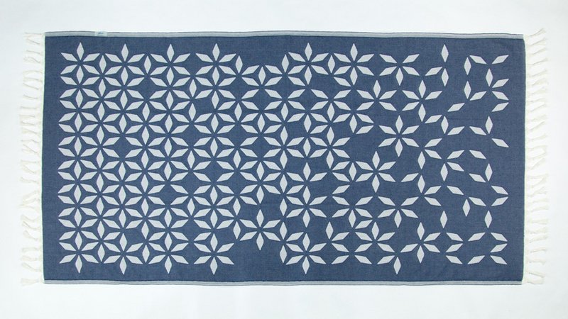 Hammam towel organic cotton Defne steel blue
