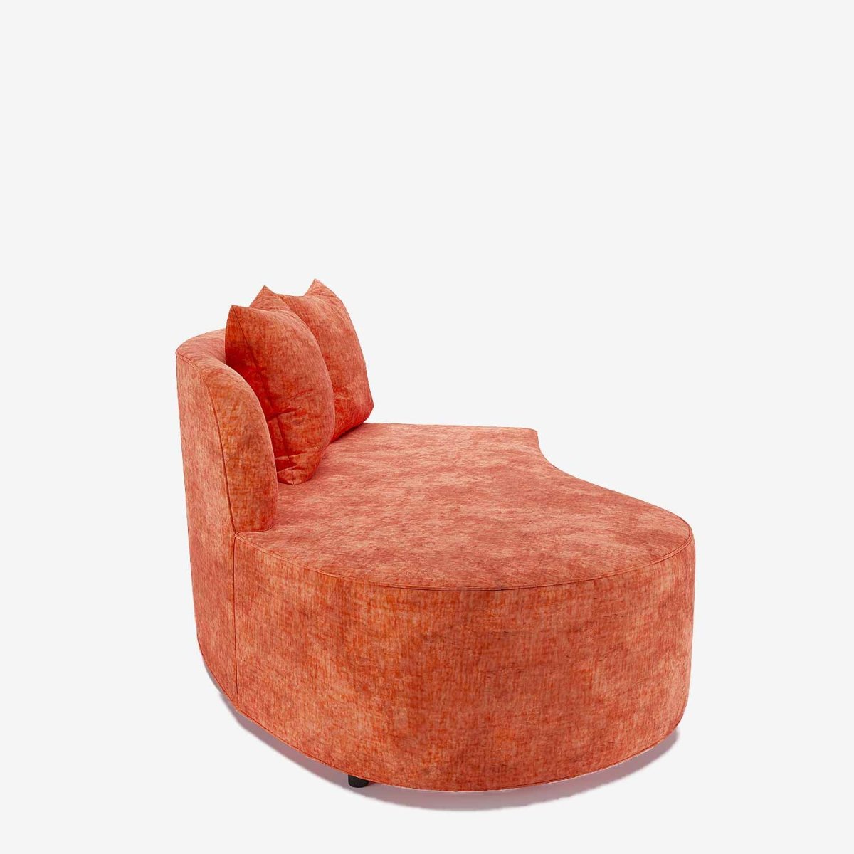 Módulo sofá – Sillón esquinero Alba de terciopelo ocre