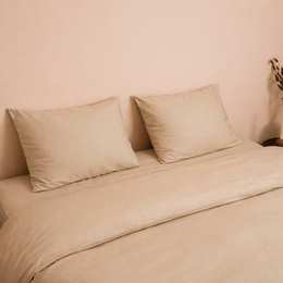 Housse de couette - Satin de coton 400 fils au pouce - Beige Please!