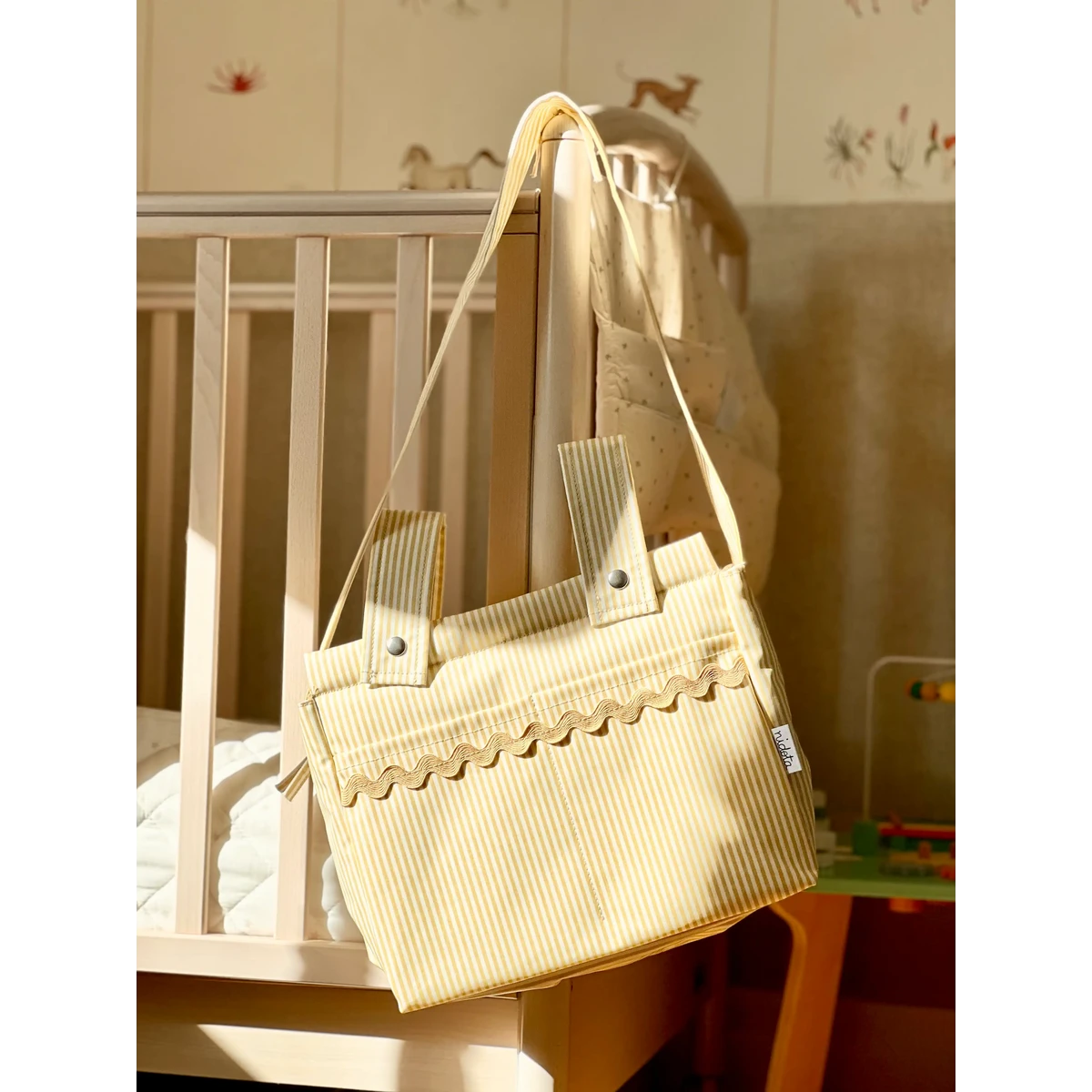Kinderwagen / Luiertassen Klassiek katoen gecoat Blauw Grijs