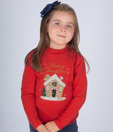 Suéter navideño de casa de pan de jengibre