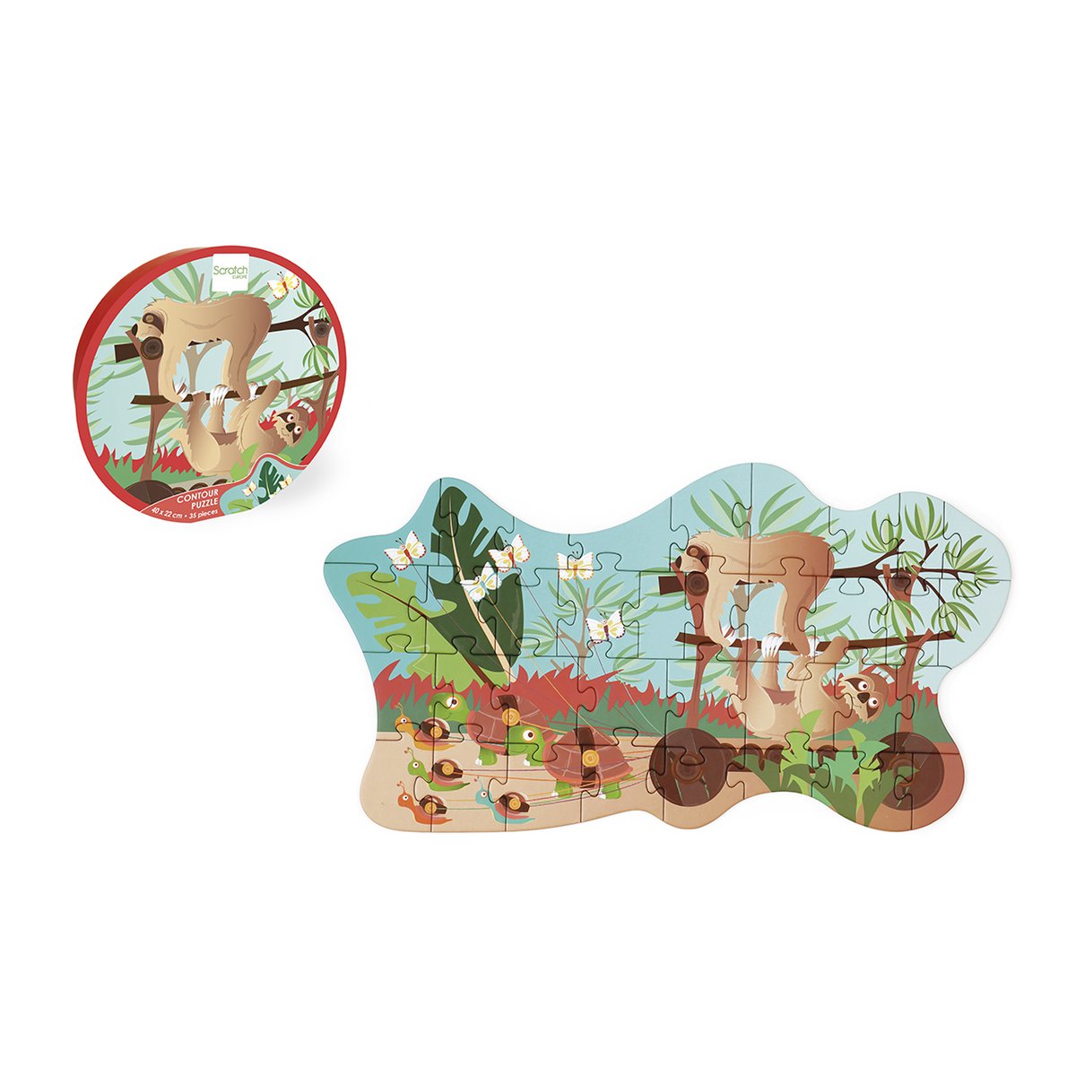 Contour Puzzel - Luiaard