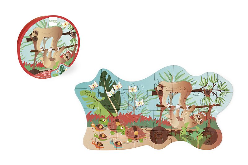 Contour Puzzel - Luiaard