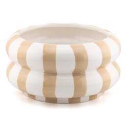 Aardewerk schaal striped drab