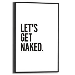 Schilderij Slim Frame Let's get Naked 30x20