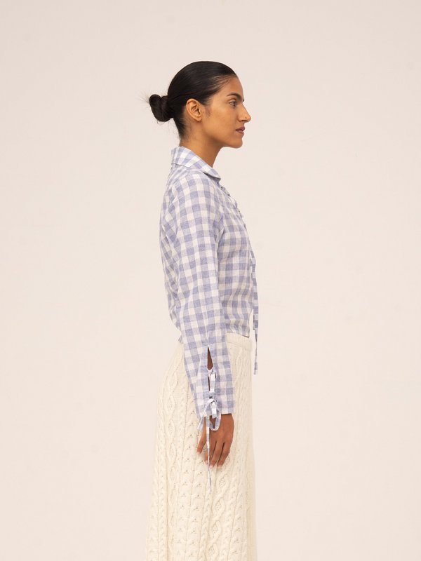 Chemise bleue à carreaux Commute