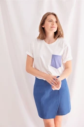 T-shirt poche à rayures