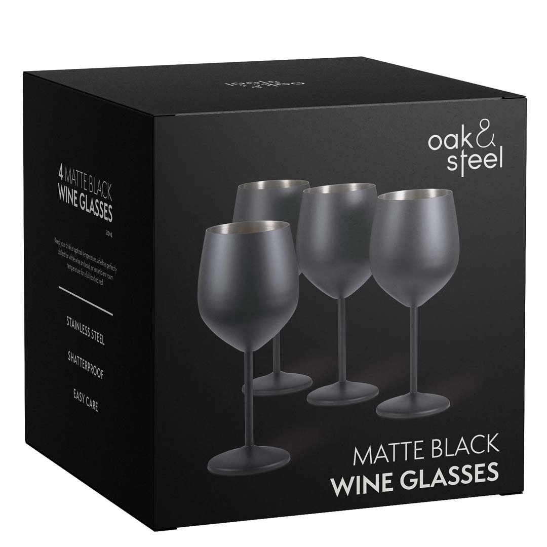 Vino in vetro matto nero 4x50cl