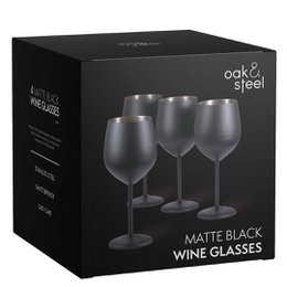 Wine glass matt black 4x50cl