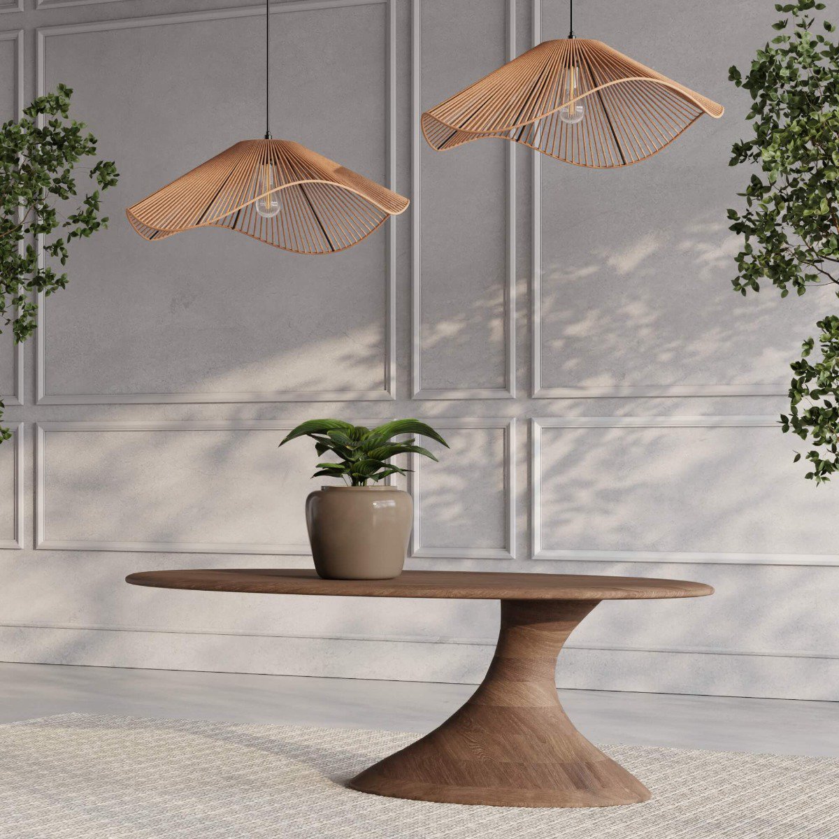 Fedora Pendant Lamp, Natural
