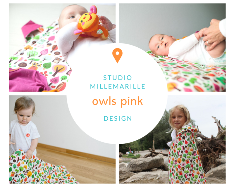 Burp Cloth OWL PINK