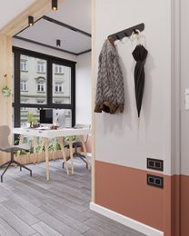 Gorillz Rounded Four Industrial Wall Rack 4 haczyki na wieszaki - czarny