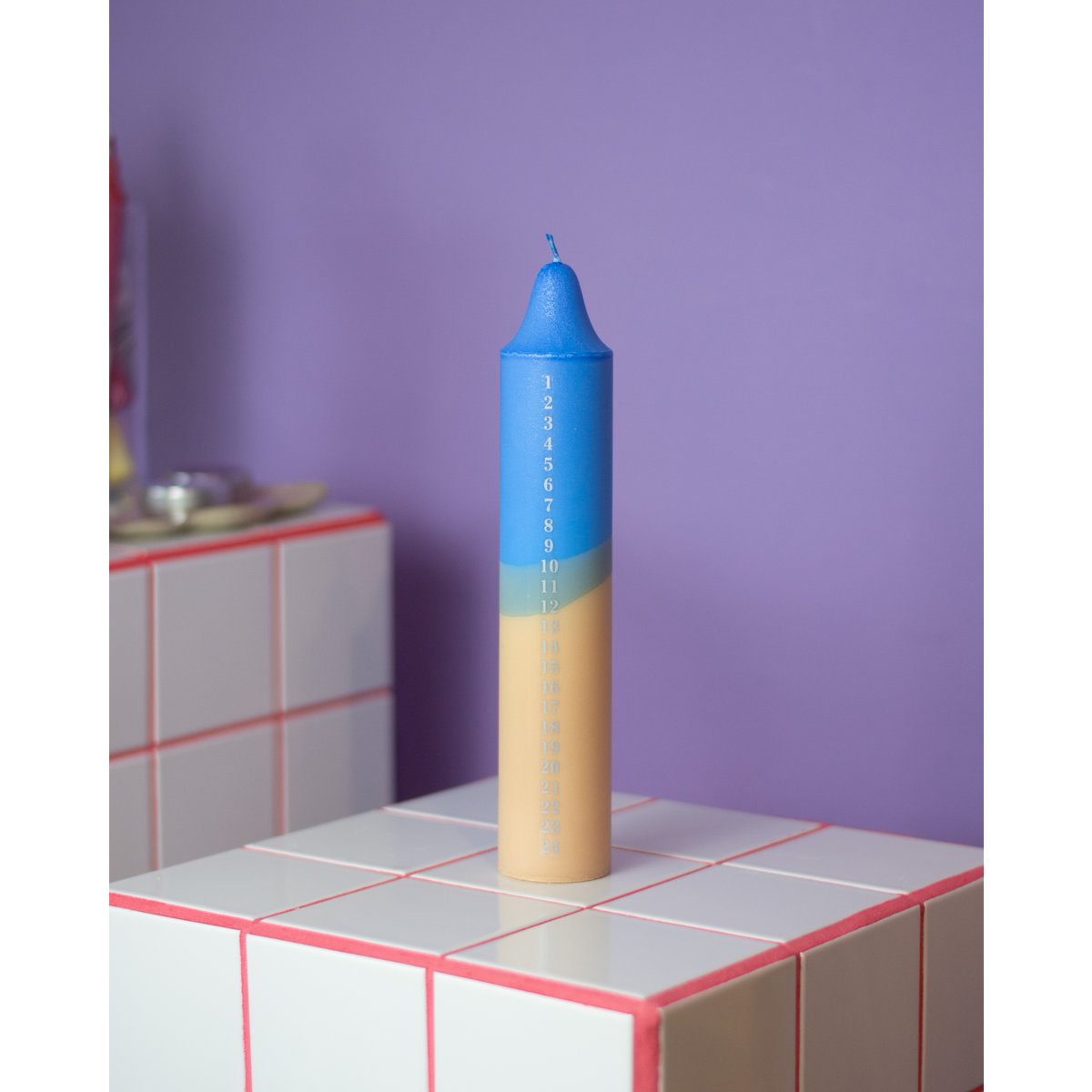 Adventskerze Pastell, Weihnachtskalender