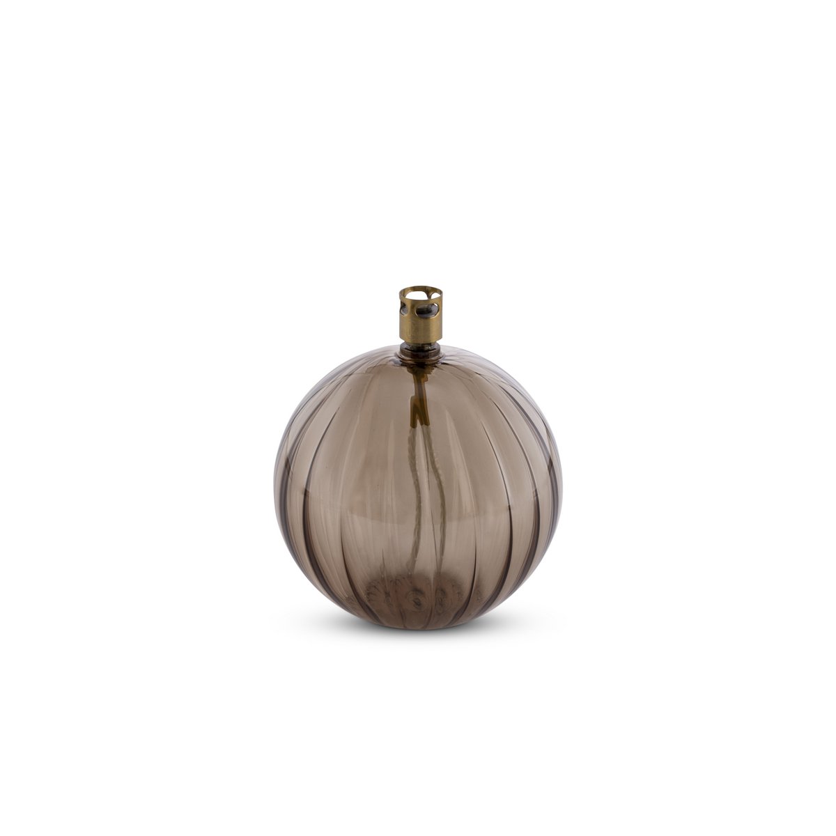 Olielamp rund elegant champagne messing M