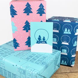 Wrapping paper Christmas trees