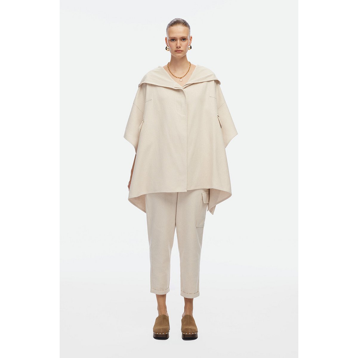 Poncho spinato (3359) 100% cotone