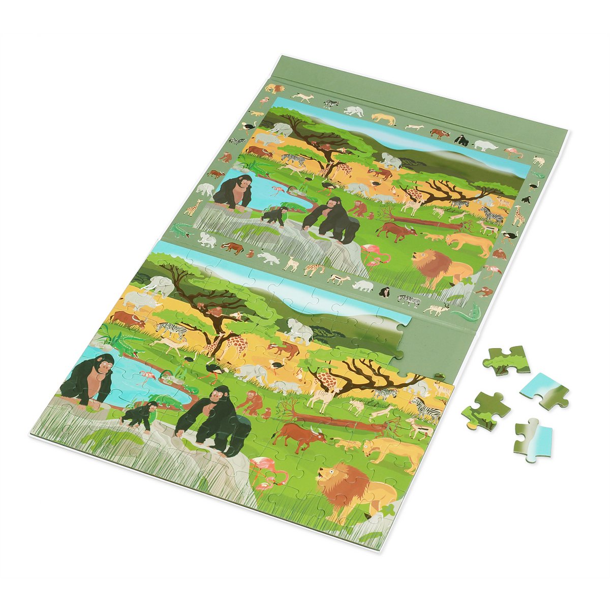 Rompecabezas magnético 2 en 1 - Juego de descubrimiento - Savannah