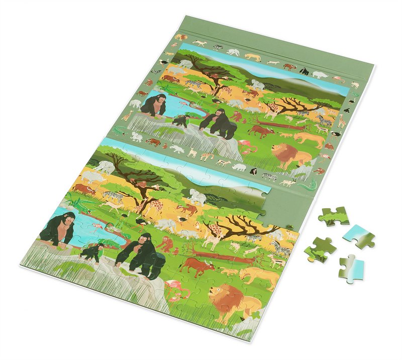 2 In 1 Magnetische Puzzel - Discovery Game - Savanne