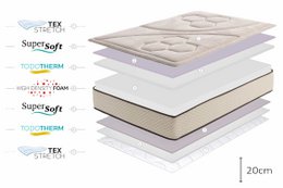 Golden Class Max Viscosoft Mattress -eige - Grubość: 20 cm - Moonia