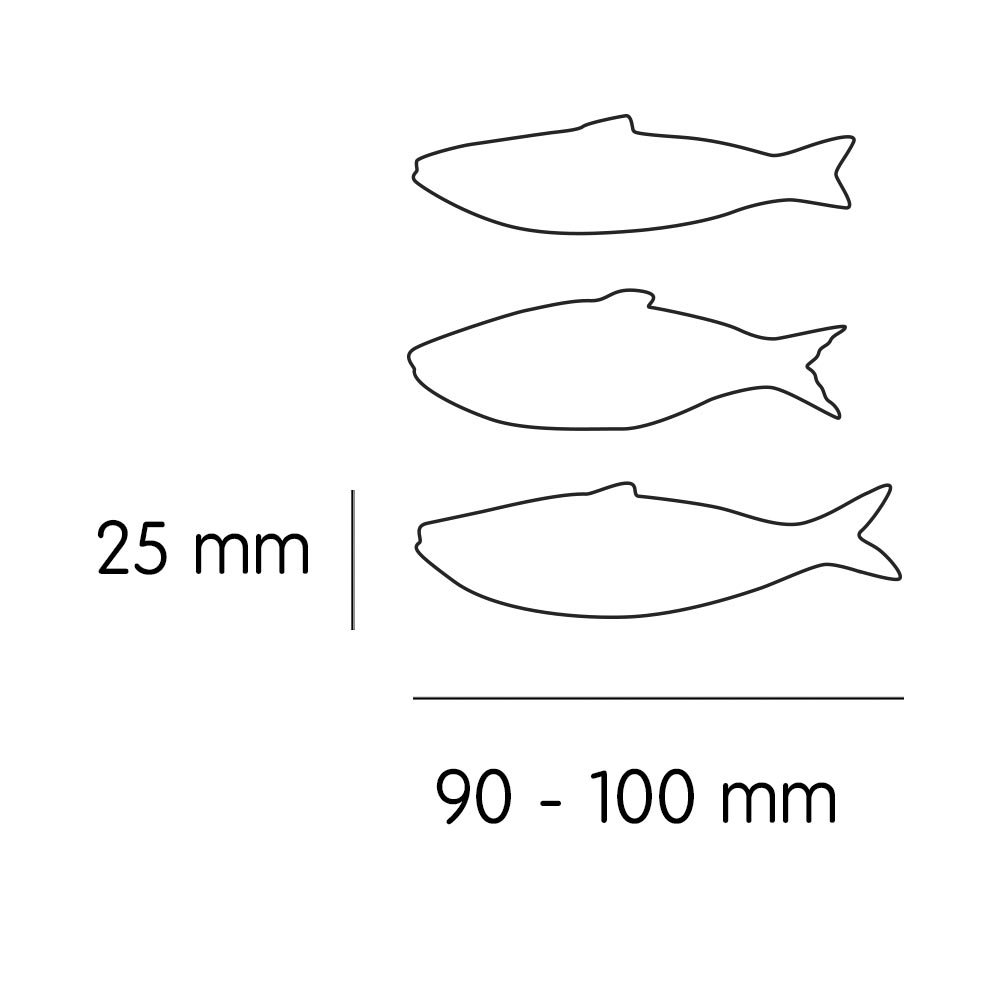 Watercolor sardine wall sticker