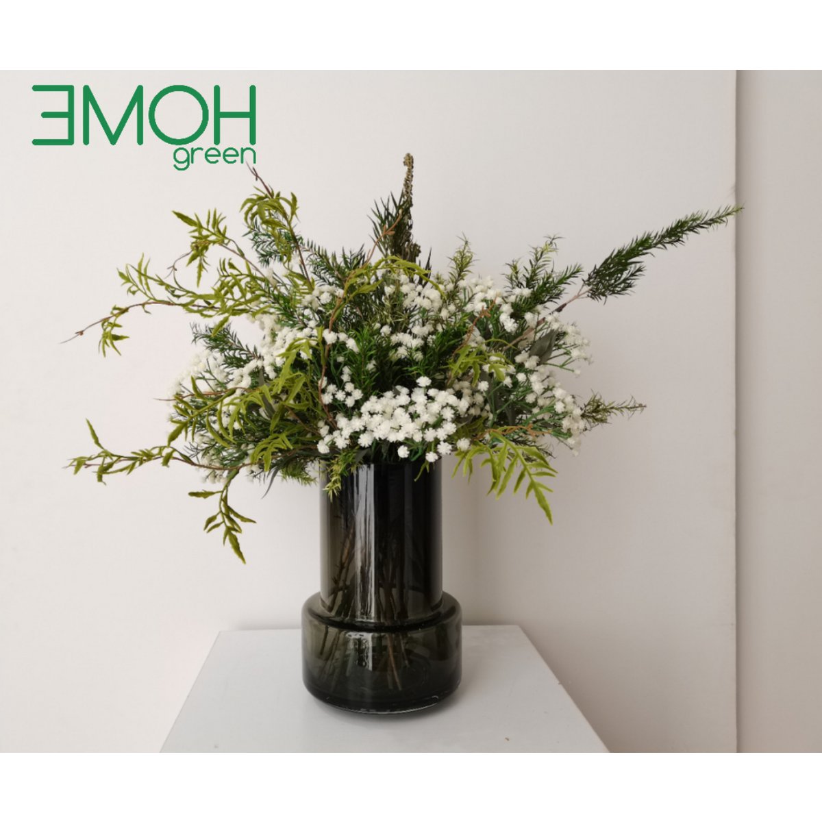 retro style thick glass vase: TYLER25GR