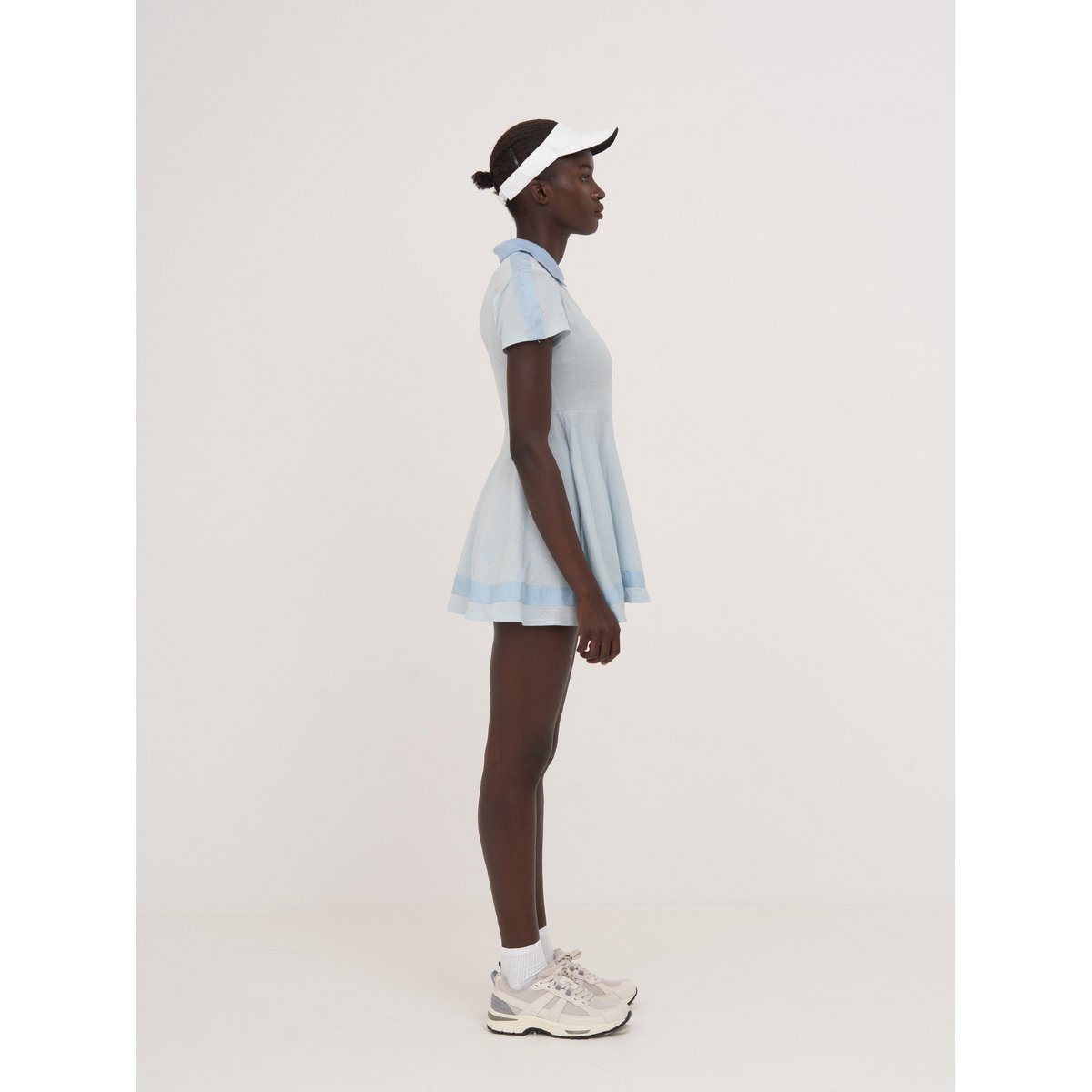 Matchpoint blå jersey strik mini tenniskjole