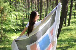 Viscose Pareo i pastelfarver