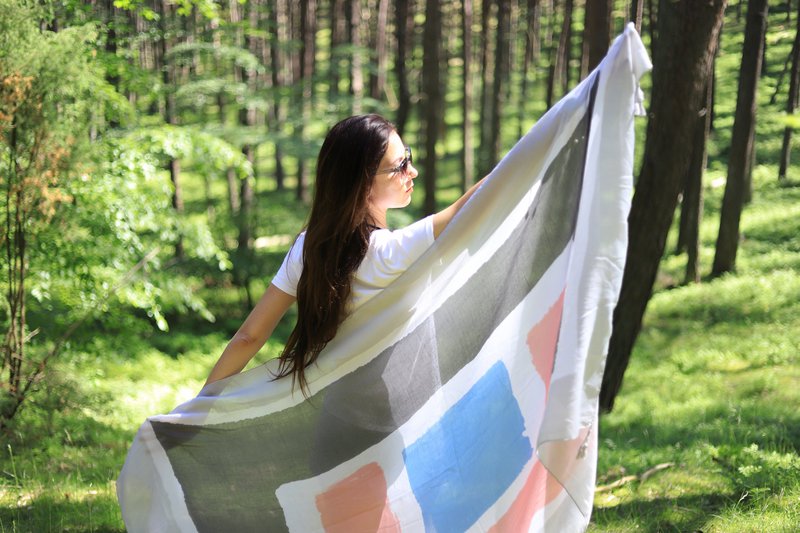 Viscose Pareo i pastelfarver