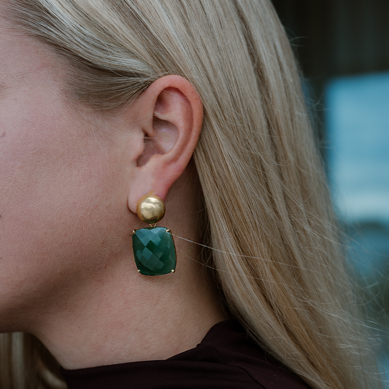 Boucles d'oreilles de déclaration Claire Smaragd